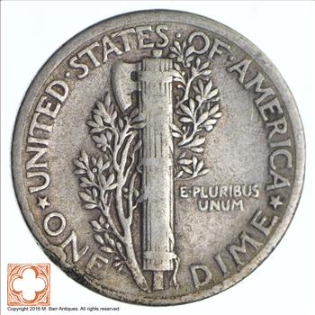 Collectible 1938 Mercury Liberty 90% Silver United States Dime - Reduced S&H