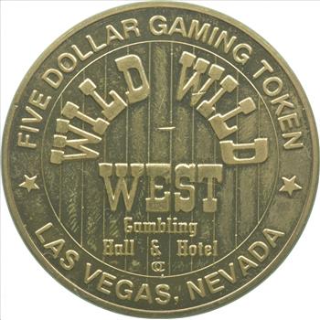 Collectible $5 Wild Wild West Casino Souvenir Chip Token