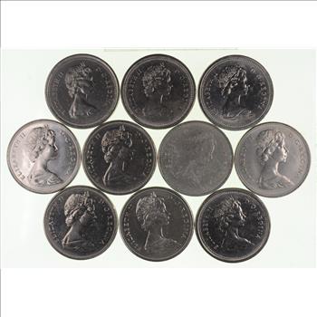 Collection 10 Coins 1968-1985 Canada Canadian Dollar - Not Silver