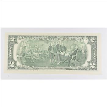 Colorized Unique Art 2003 $2 Note Grand Canyon National Park