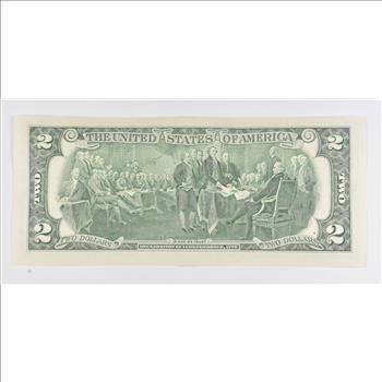 Colorized Unique Art 2003 $2 Note Jesus Christ