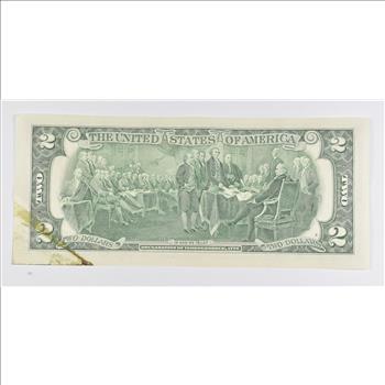 Colorized Unique Art 2003 $2 Note Jesus Christ