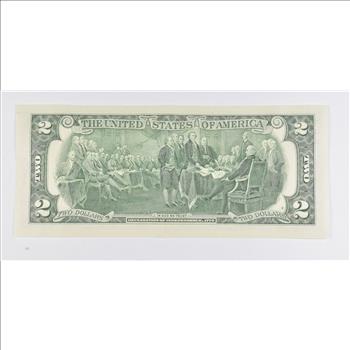 Colorized Unique Art 2003 $2 Note Jesus Christ