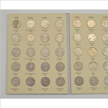 Complete 1999-2008 State Quarter US Coin Collection - Nice Album - 50 Coins!