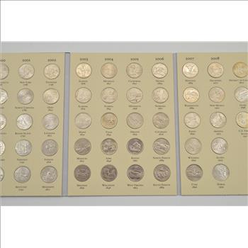 Complete 1999-2008 State Quarter US Coin Collection - Nice Album - 50 Coins!