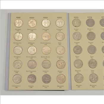 Complete 1999-2008 State Quarter US Coin Collection - Nice Album - 50 Coins!