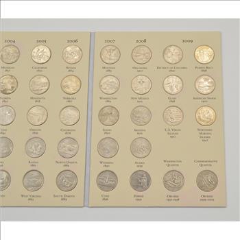 Complete 1999-2008 State Quarter US Coin Collection - Nice Album - 50 Coins!