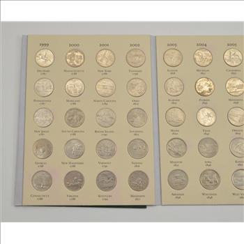 Complete 1999-2008 State Quarter US Coin Collection - Nice Album - 50 Coins!