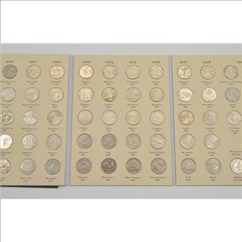 Complete 1999-2008 State Quarter US Coin Collection - Nice Album - 50 Coins!