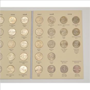 Complete 1999-2008 State Quarter US Coin Collection - Nice Album - 50 Coins!