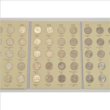 Complete 1999-2008 State Quarter US Coin Collection - Nice Album - 50 Coins!