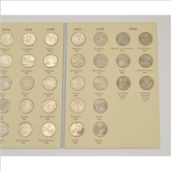 Complete 1999-2008 State Quarter US Coin Collection - Nice Album - 50 Coins!