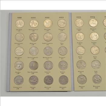 Complete 1999-2008 State Quarter US Coin Collection - Nice Album - 50 Coins!