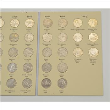 Complete 1999-2008 State Quarter US Coin Collection - Nice Album - 50 Coins!