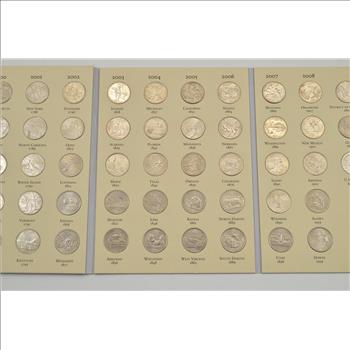 Complete 1999-2008 State Quarter US Coin Collection - Nice Album - 50 Coins!