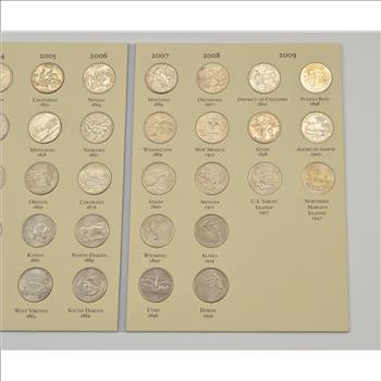Complete 1999-2008 State Quarter US Coin Collection - Nice Album - 50 Coins!