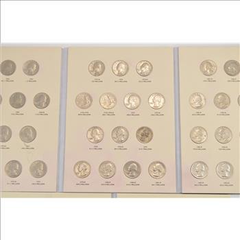 Complete - 2 Folder Set - P&D 1965-1998 Washington Quarter US Coin Collection