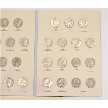Complete - 2 Folder Set - P&D 1965-1998 Washington Quarter US Coin Collection