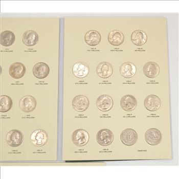 Complete - 2 Folder Set - P&D 1965-1998 Washington Quarter US Coin Collection