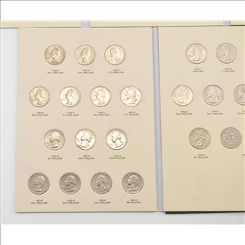 Complete - 2 Folder Set - P&D 1965-1998 Washington Quarter US Coin Collection