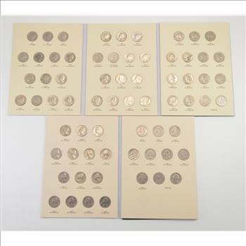 Complete - 2 Folder Set - P&D 1965-1998 Washington Quarter US Coin Collection