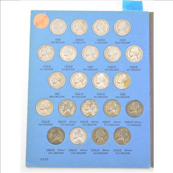 COMPLETE SET - 1938-61 Jefferson Nickels Collection SILVER War 1950-D