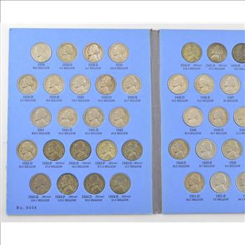 COMPLETE SET - 1938-63 Jefferson Nickels Collection SILVER War 1950-D - Nice Album