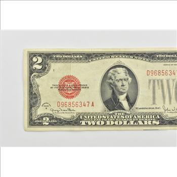 Crisp 1928-G Red Seal $2 United States Note - Better Grade $2