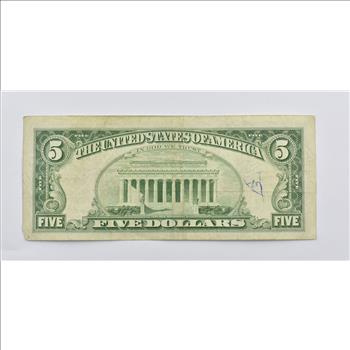 Crisp 1963 Red Seal $5 United States Note - Better Grade