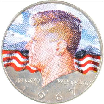 Custom - COLORIZED - 1967 Kennedy Half Dollar - High Collectible
