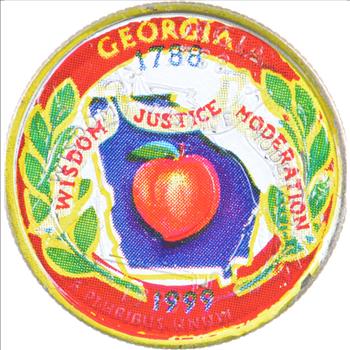 Custom - COLORIZED - 1999-P Georgia State Quarter - High Collectible