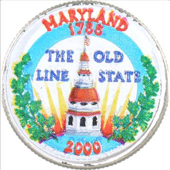 Custom - COLORIZED - 2000-D Maryland State Quarter - High Collectible