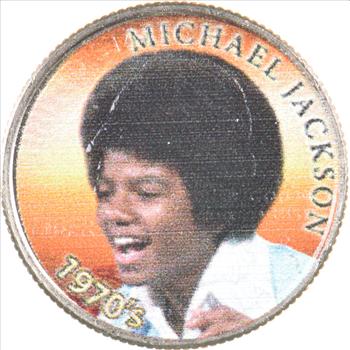 Custom - COLORIZED - 2001 North Carolina State Quarter - Michael Jackson - High Collectible