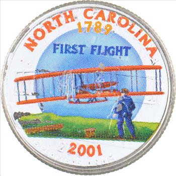 Custom - COLORIZED - 2001-D North Carolina State Quarter - High Collectible