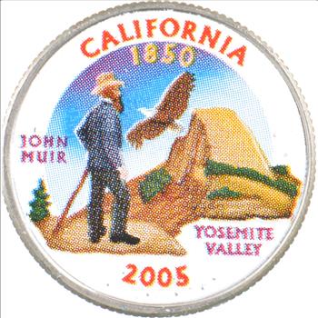 Custom - COLORIZED - 2005-P California State Quarter - High Collectible