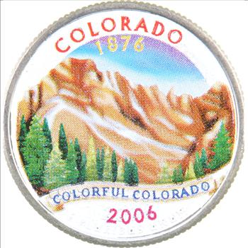 Custom - COLORIZED - 2006-D Colorado State Quarter - High Collectible