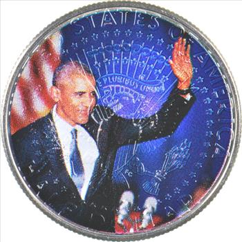 Custom - COLORIZED - 2017-D Kennedy Half Dollar - Barack Obama - High Collectible