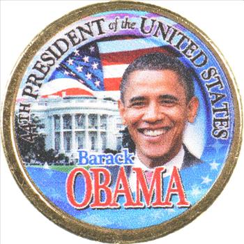 Custom - COLORIZED - Barack Obama Presidential Dollar - High Collectible