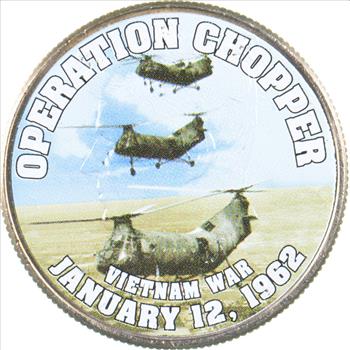 Custom - COLORIZED - Kennedy Half Dollar - Vietnam War - High Collectible