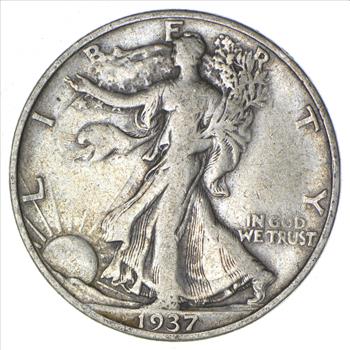 Difficult - 50c 1937-S Walking Liberty Half Dollar - Tough Mint Mark!