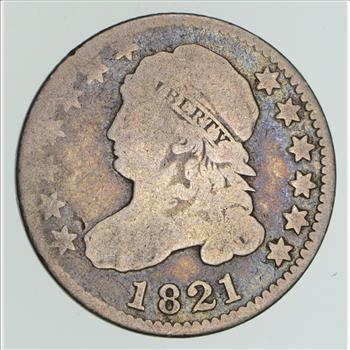 EARLY - 1821 - Capped Bust Dime - Eagle Reverse - TOUGH - US Type Coin
