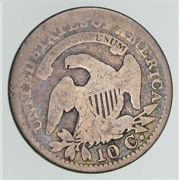 EARLY - 1821 - Capped Bust Dime - Eagle Reverse - TOUGH - US Type Coin