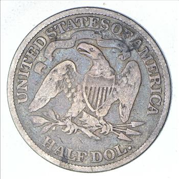 Early - 1873 Seated Liberty Half Dollar - Rare Type US Coin Silver 90%