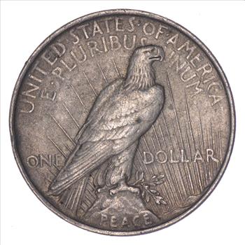 Early 1922 Peace US Coin Silver Dollar 90% Eagle Reverse