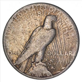 Early 1923-S Peace US Coin Silver Dollar 90% Eagle Reverse
