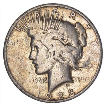 Early 1923-S Peace US Coin Silver Dollar 90% Eagle Reverse