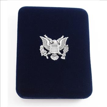 Empty Blue Velvet Silver Eagle Display Box - Official US Mint Issued
