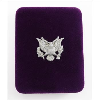 Empty Purple Velvet Silver Eagle Display Box - Official US Mint Issued