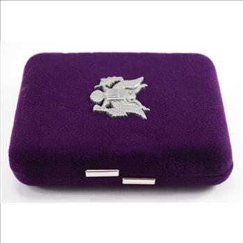 Empty Purple Velvet Silver Eagle Display Box - Official US Mint Issued