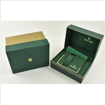 Empty Rolex Oyster Datejust Box, Serial Tag, & Paperwork - NO WATCH